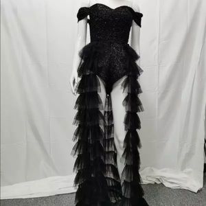 Long Off Shoulder Sexy Party Maxi Dress/romper